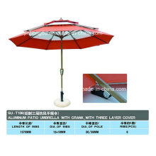 3 Layer Square Shape Aluminum Beach Umbrella (YSBEA0009)